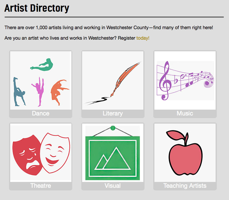 screenshot of artists directory | customer user taxonomy for wordpress