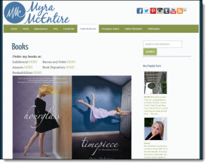 Myra McEntire's site is a Tadpole WordPress Launch Pad site!