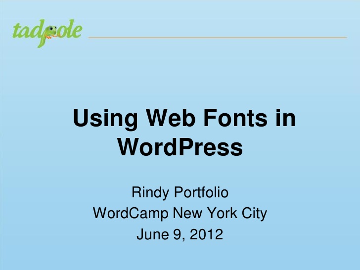 Using Web Fonts in WordPress